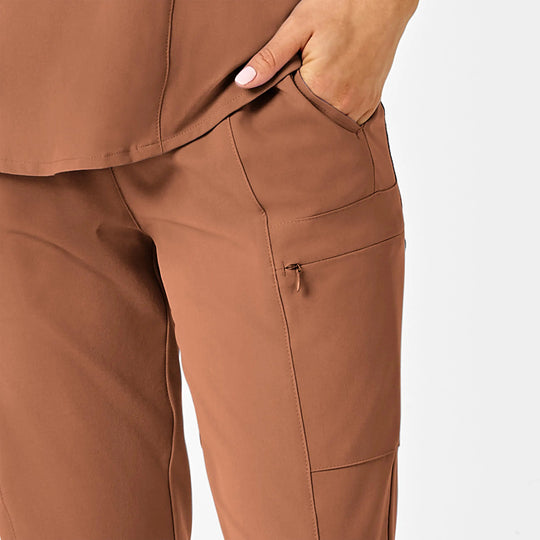 Wink Scrubs Women's High Waist Slim Leg Scrub Pant Clay | scrub-supply.com