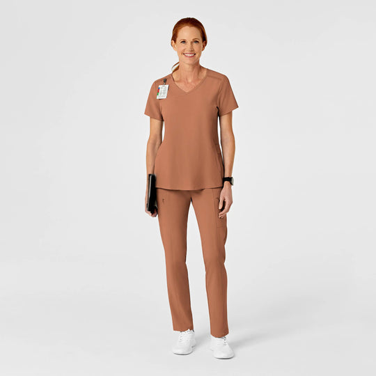 Wink Scrubs Women's High Waist Slim Leg Scrub Pant Clay | scrub-supply.com