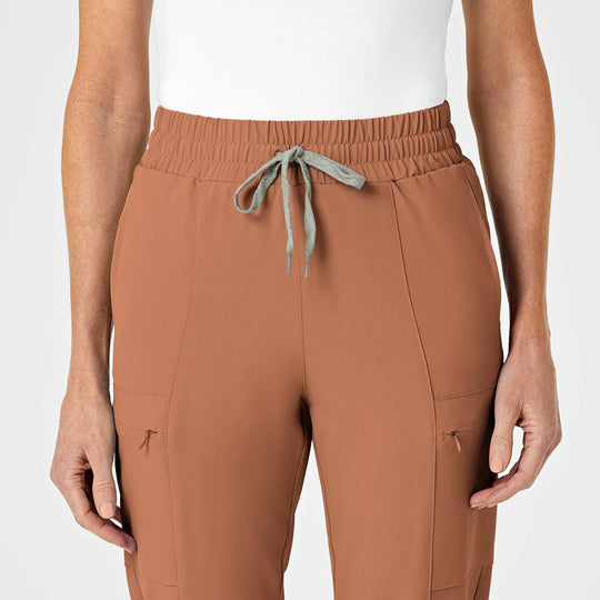 Wink Scrubs Women's High Waist Slim Leg Scrub Pant Clay | scrub-supply.com