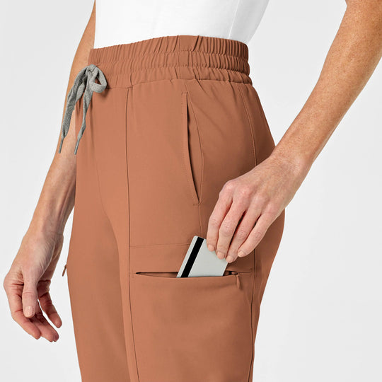 Wink Scrubs Women's High Waist Slim Leg Scrub Pant Clay | scrub-supply.com