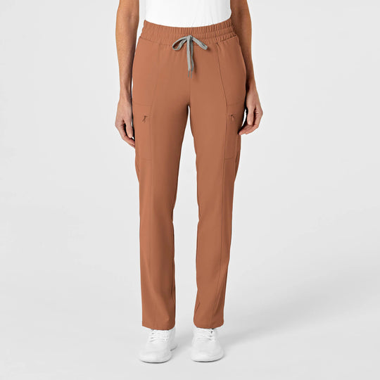Wink Scrubs Women's High Waist Slim Leg Scrub Pant Clay | scrub-supply.com