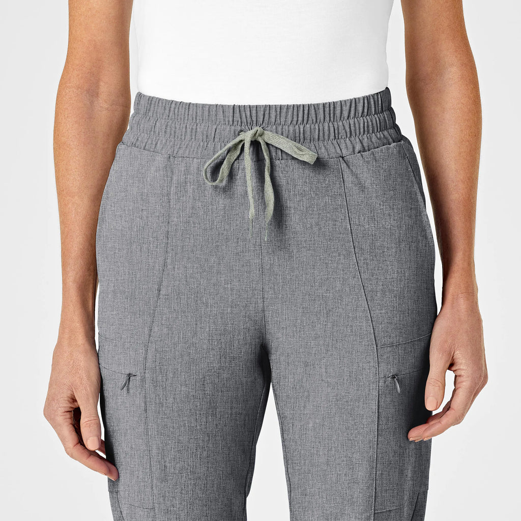 Wink Scrubs Women's High Waist Slim Leg Scrub Pant Grey Heather | scrub-supply.com