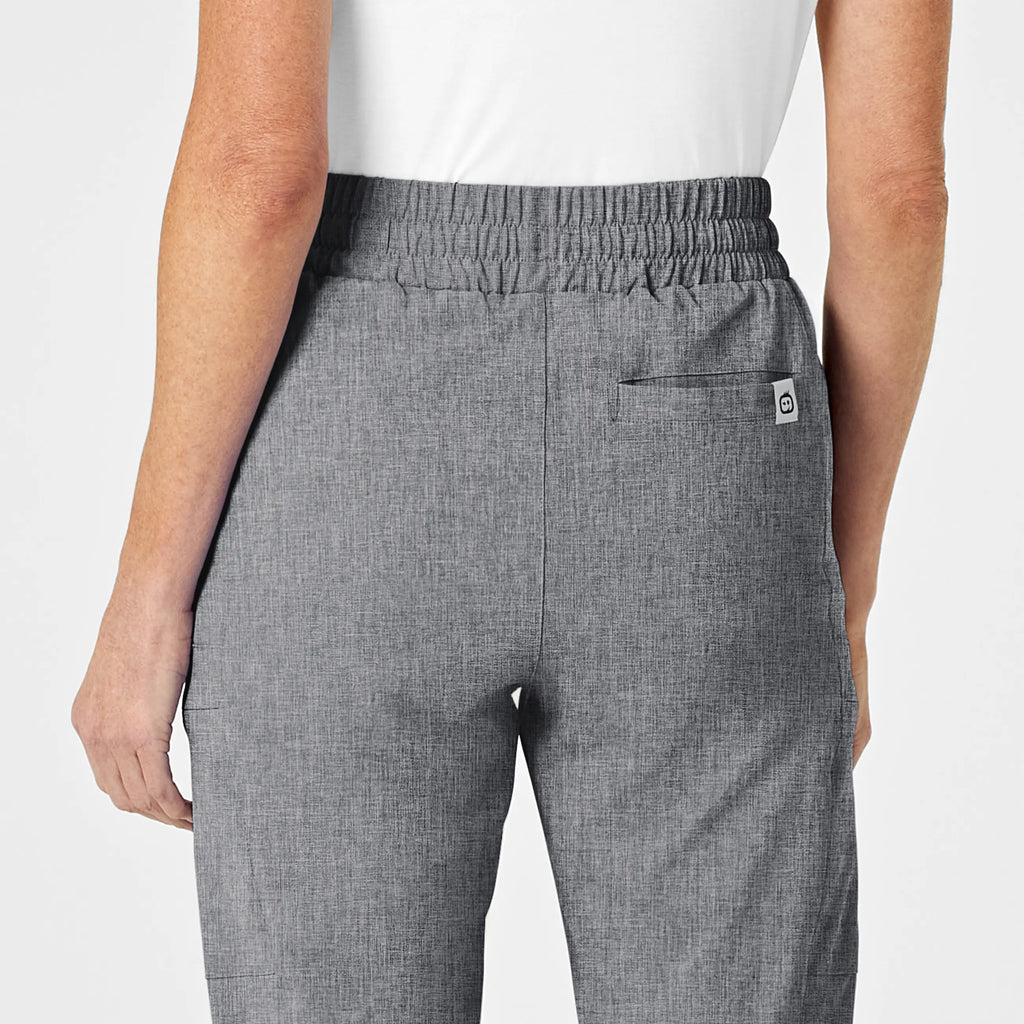 Wink Scrubs Women's High Waist Slim Leg Scrub Pant Grey Heather | scrub-supply.com