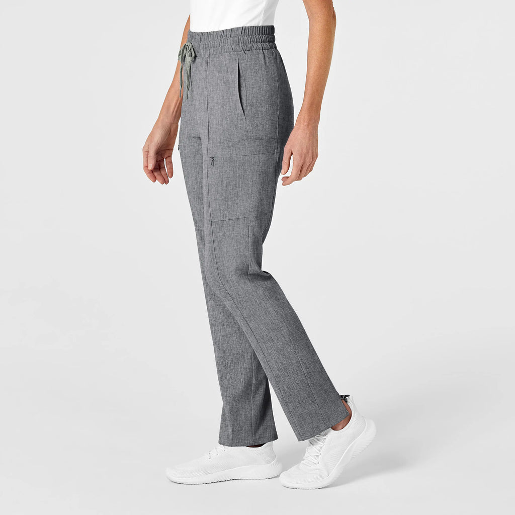 Wink Scrubs Women's High Waist Slim Leg Scrub Pant Grey Heather | scrub-supply.com