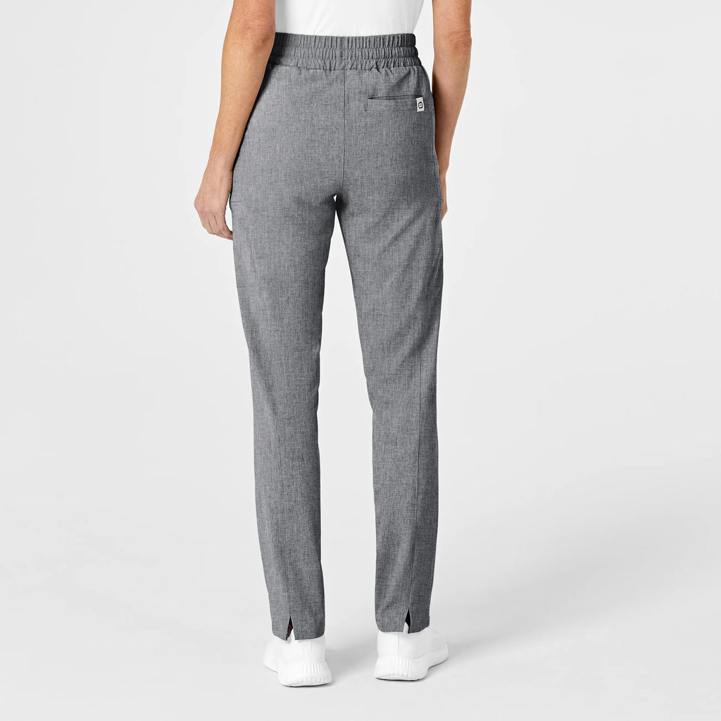 Wink Scrubs Women's High Waist Slim Leg Scrub Pant Grey Heather | scrub-supply.com