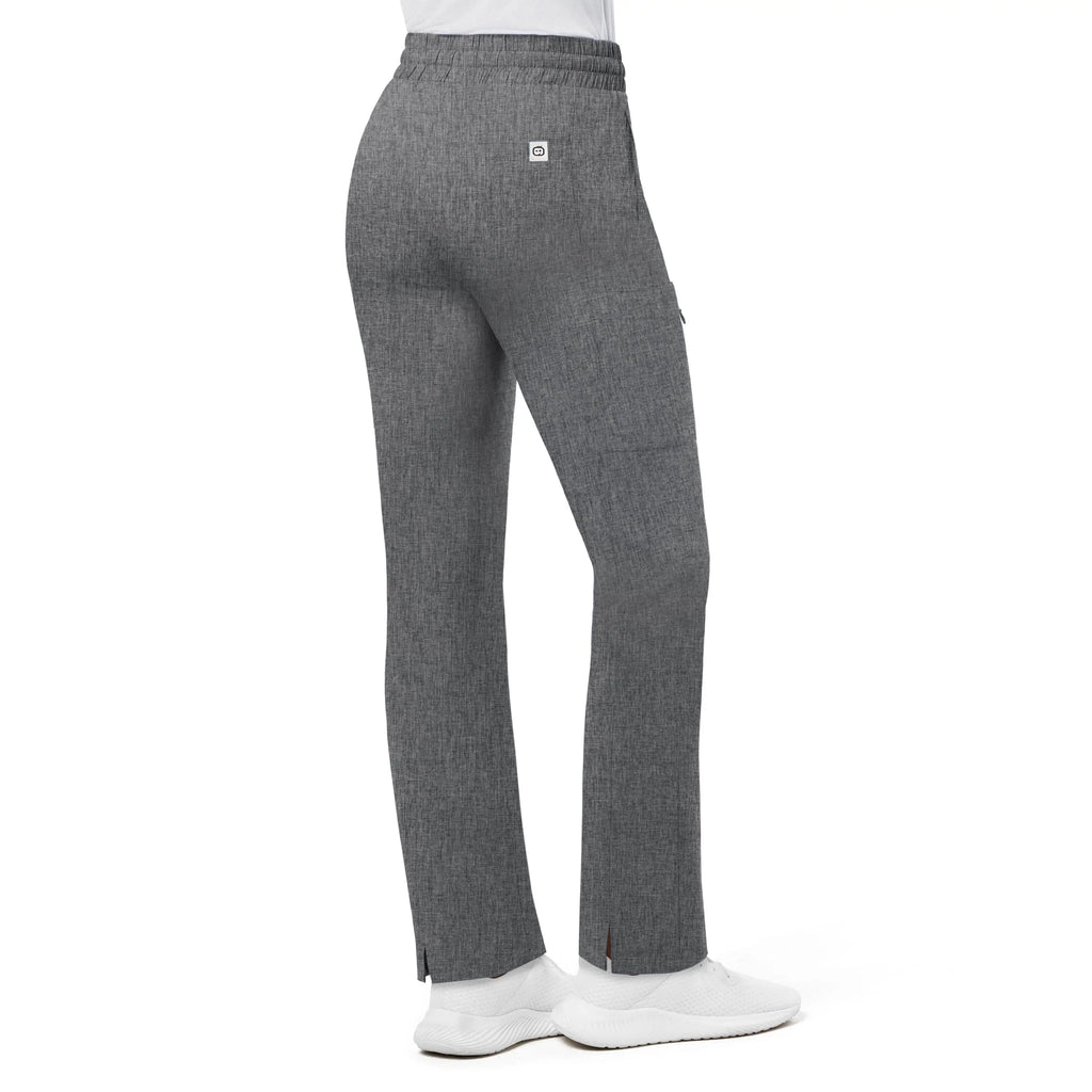 Wink Scrubs Women's High Waist Slim Leg Scrub Pant Grey Heather | scrub-supply.com