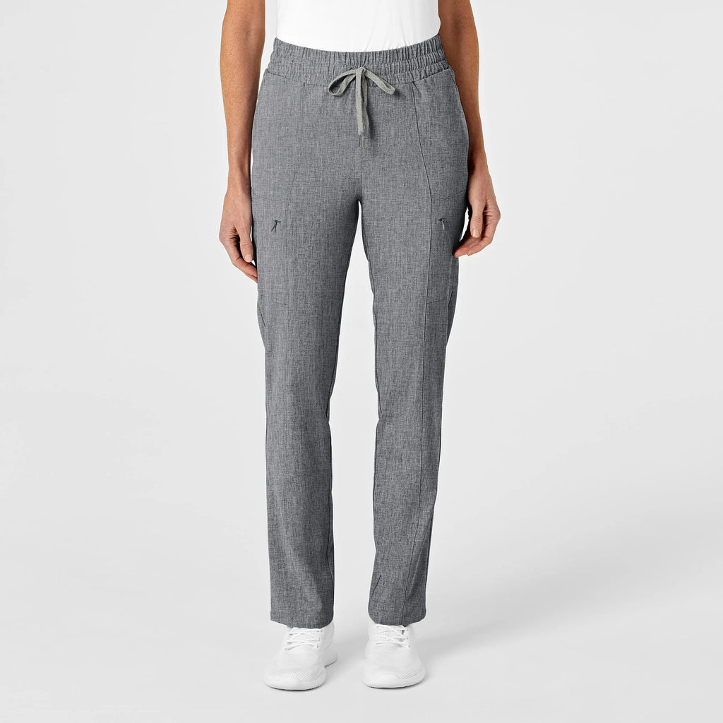 Wink Scrubs Women's High Waist Slim Leg Scrub Pant Grey Heather | scrub-supply.com