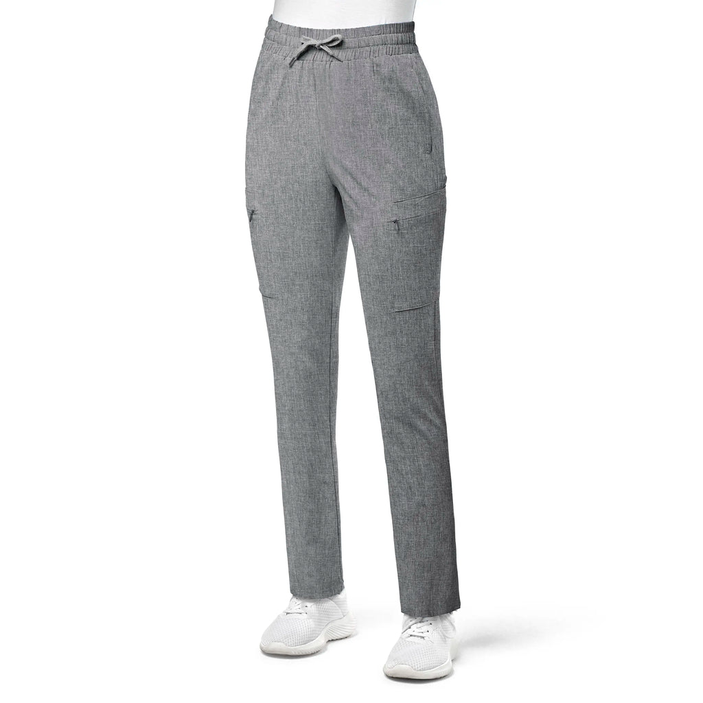 Wink Scrubs Women's High Waist Slim Leg Scrub Pant Grey Heather | scrub-supply.com