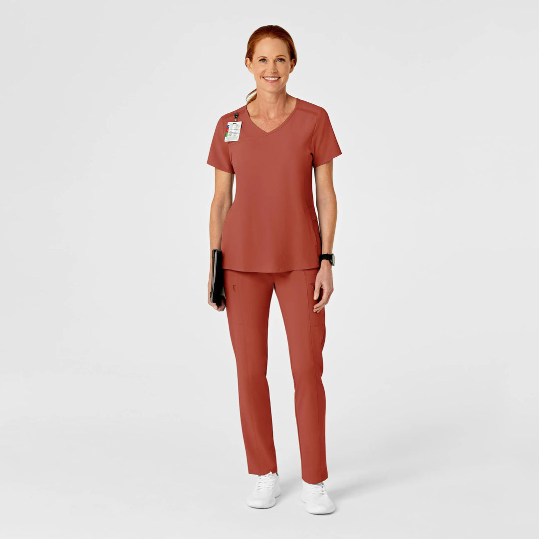 Wink Scrubs Women's High Waist Slim Leg Scrub Pant Mineral Red | scrub-supply.com
