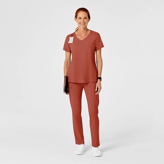 Wink Scrubs Women's High Waist Slim Leg Scrub Pant Mineral Red | scrub-supply.com