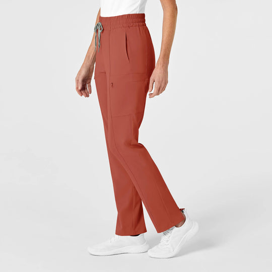 Wink Scrubs Women's High Waist Slim Leg Scrub Pant Mineral Red | scrub-supply.com