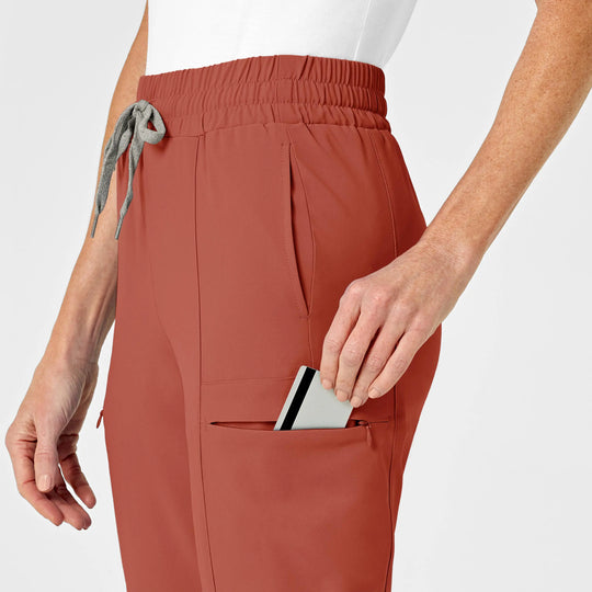 Wink Scrubs Women's High Waist Slim Leg Scrub Pant Mineral Red | scrub-supply.com