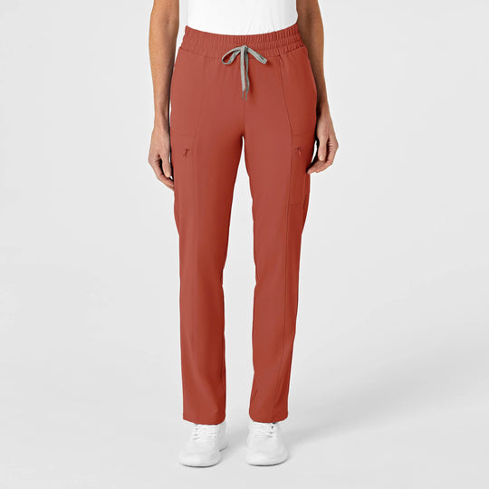Wink Scrubs Women's High Waist Slim Leg Scrub Pant Mineral Red | scrub-supply.com