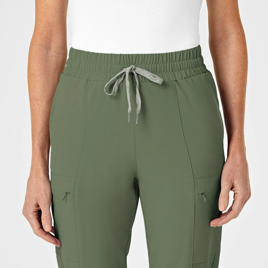 Wink Scrubs Women's High Waist Slim Leg Scrub Pant Olive | scrub-supply.com