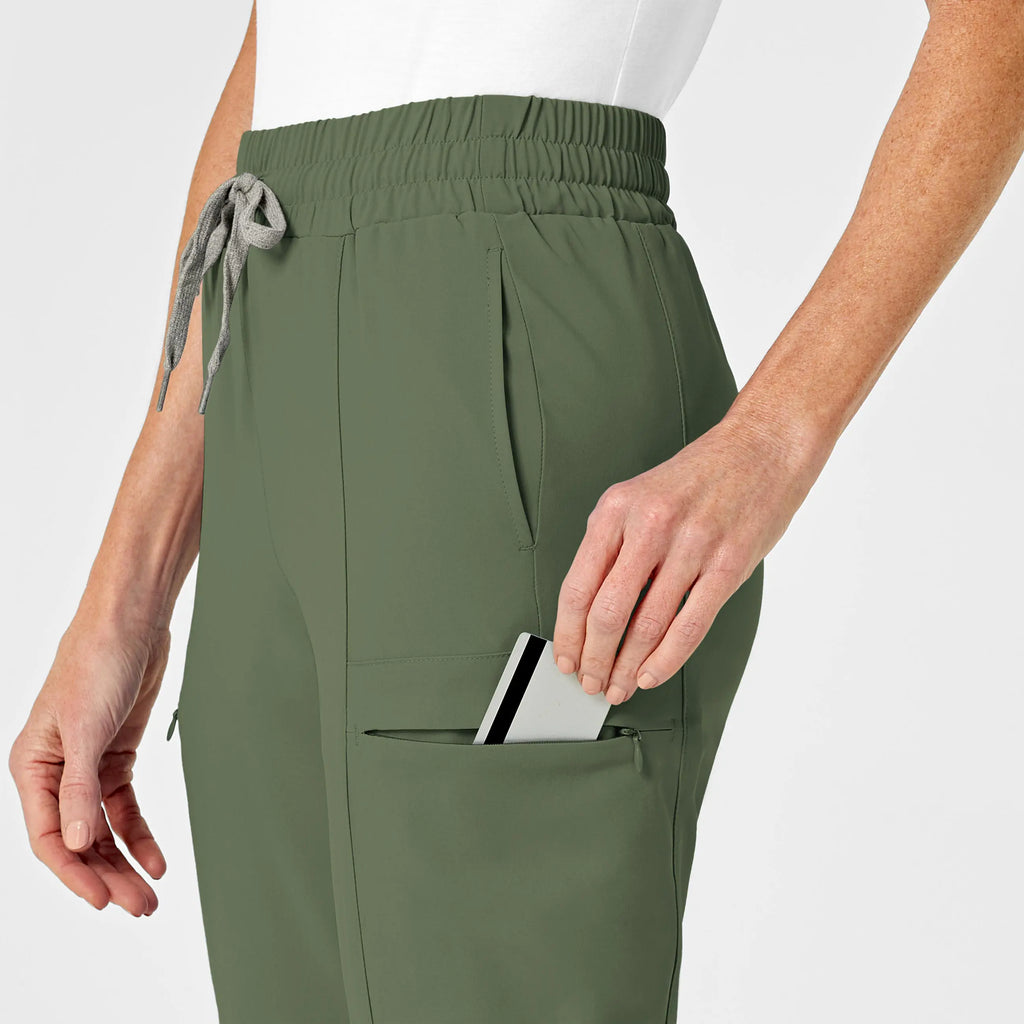 Wink Scrubs Women's High Waist Slim Leg Scrub Pant Olive | scrub-supply.com