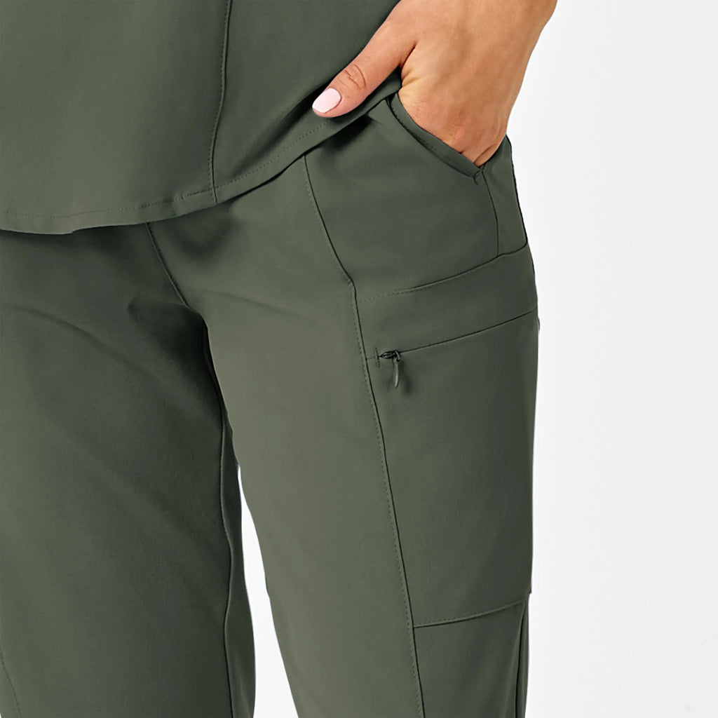 Wink Scrubs Women's High Waist Slim Leg Scrub Pant Olive | scrub-supply.com