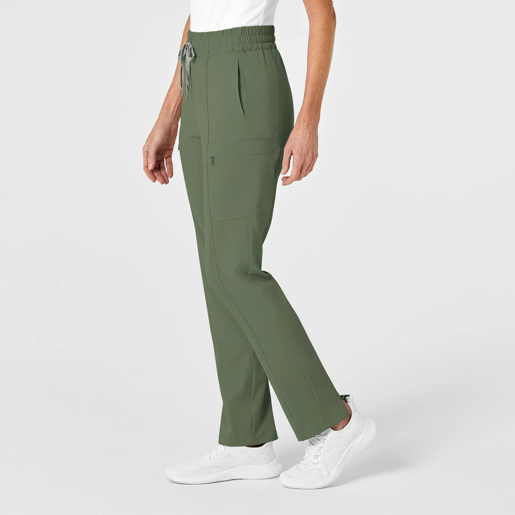 Wink Scrubs Women's High Waist Slim Leg Scrub Pant Olive | scrub-supply.com