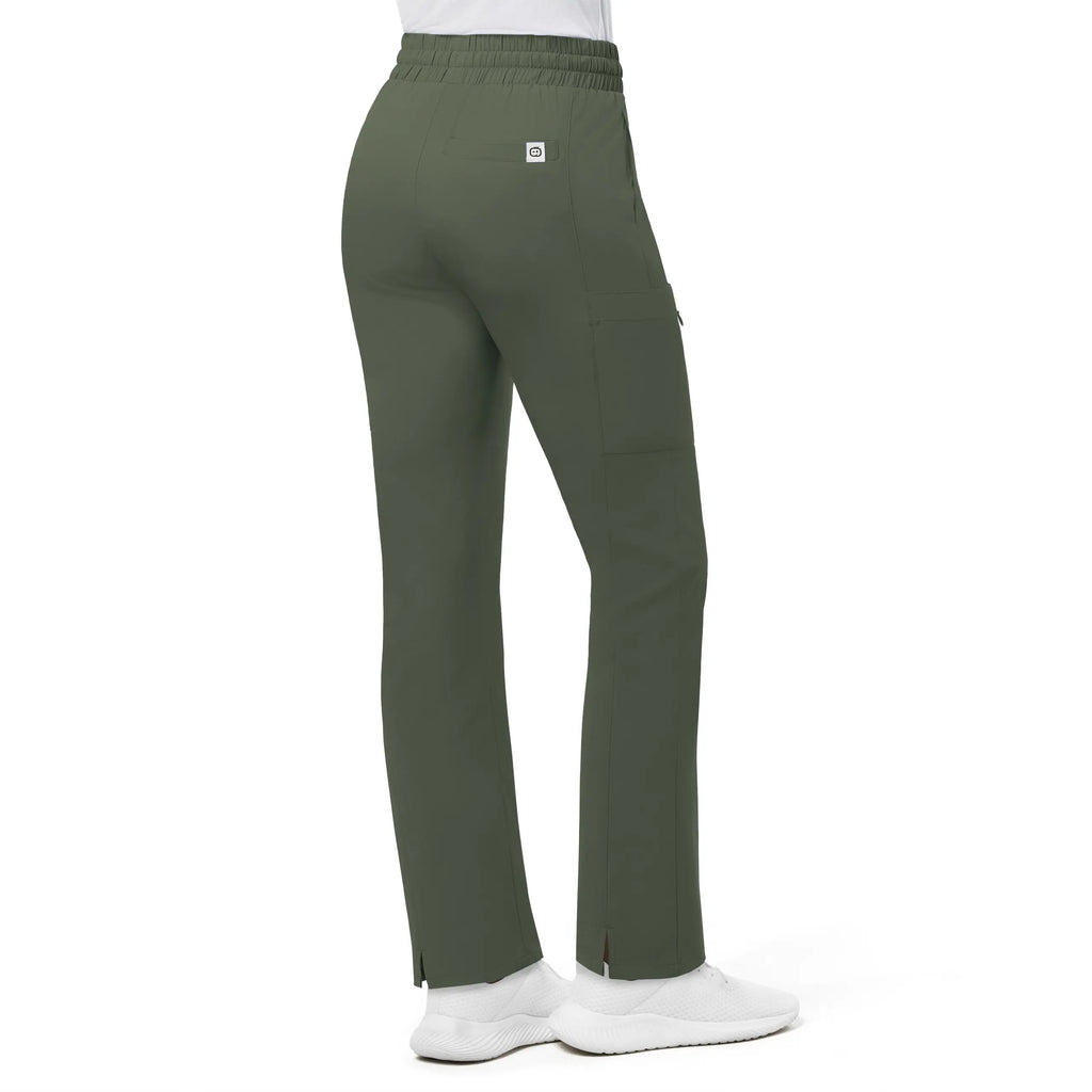 Wink Scrubs Women's High Waist Slim Leg Scrub Pant Olive | scrub-supply.com