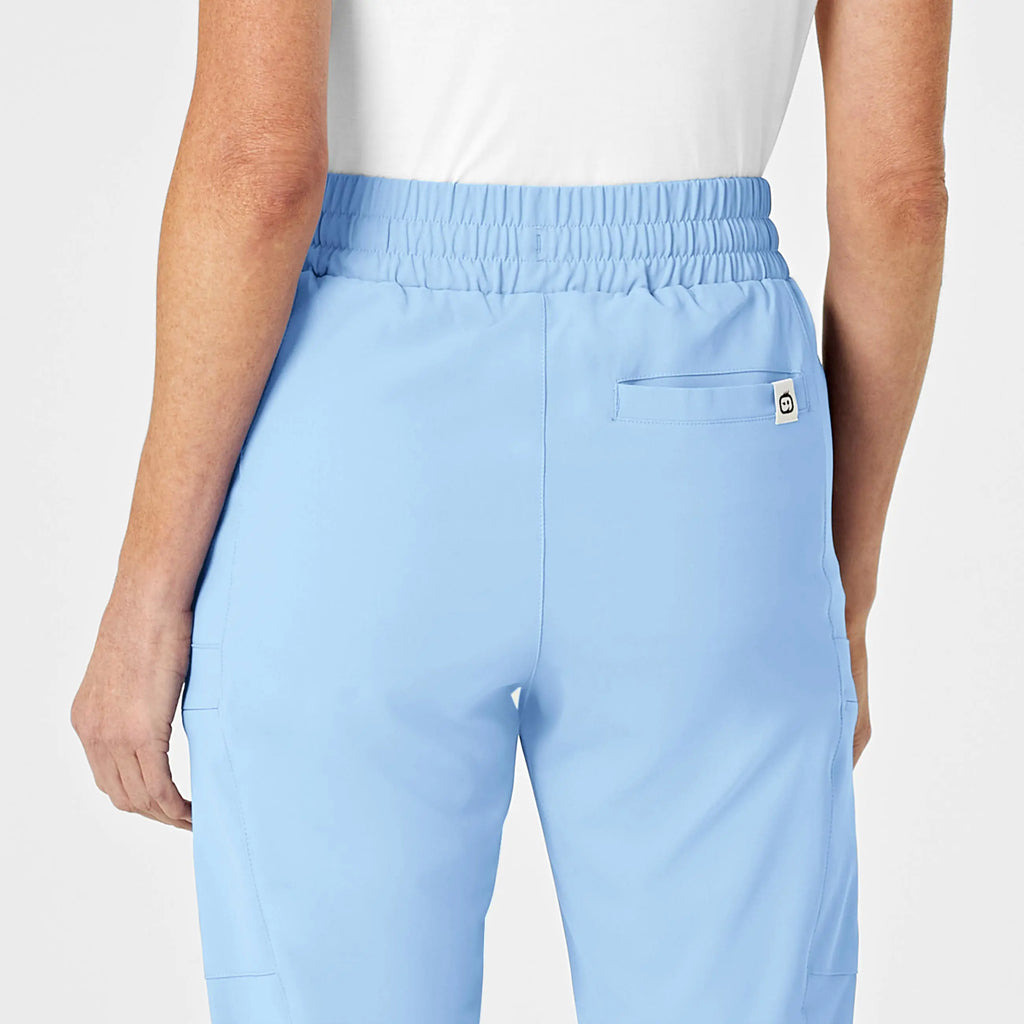 Wink Scrubs Women's High Waist Slim Leg Scrub Pant Powder Blue | scrub-supply.com