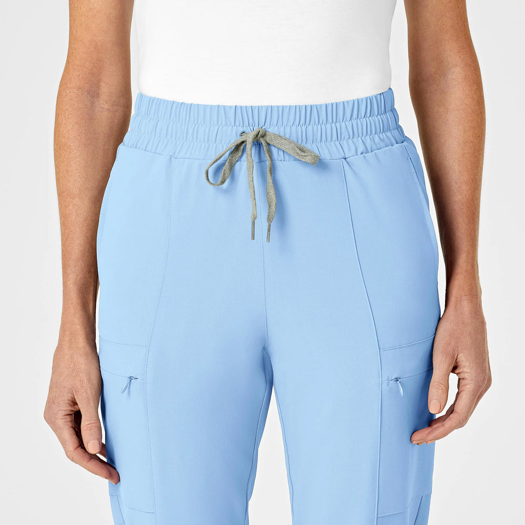 Wink Scrubs Women's High Waist Slim Leg Scrub Pant Powder Blue | scrub-supply.com