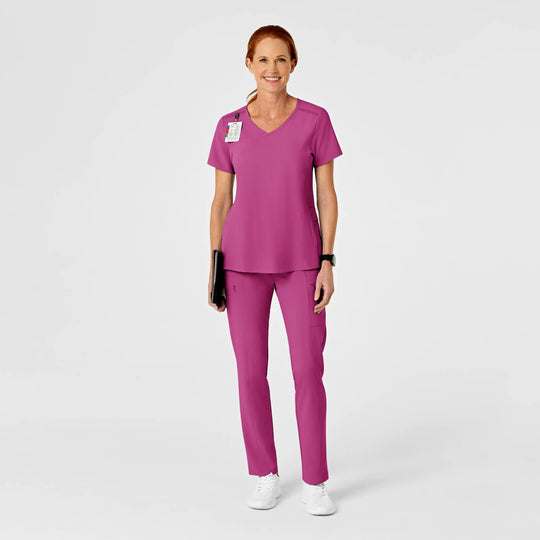 Wink Scrubs Women's High Waist Slim Leg Scrub Pant Raspberry | scrub-supply.com