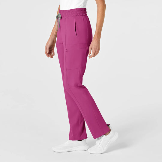 Wink Scrubs Women's High Waist Slim Leg Scrub Pant Raspberry | scrub-supply.com