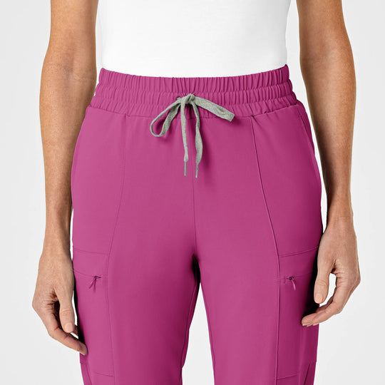 Wink Scrubs Women's High Waist Slim Leg Scrub Pant Raspberry | scrub-supply.com