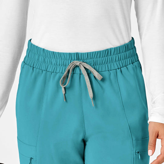 Wink Scrubs Women's High Waist Slim Leg Scrub Pant Teal | scrub-supply.com