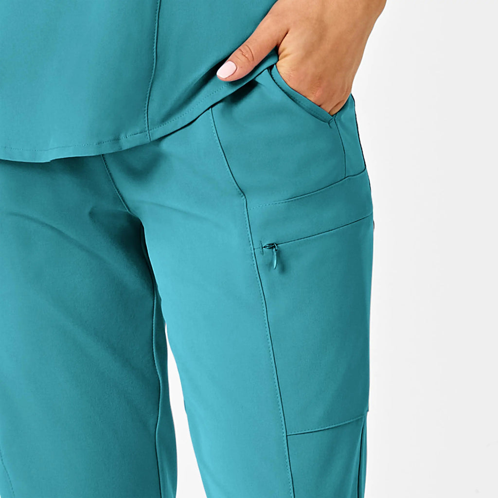 Wink Scrubs Women's High Waist Slim Leg Scrub Pant Teal | scrub-supply.com