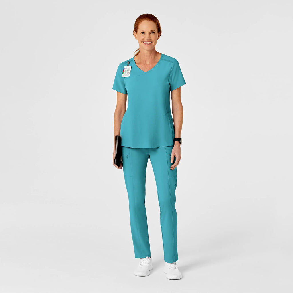 Wink Scrubs Women's High Waist Slim Leg Scrub Pant Teal | scrub-supply.com