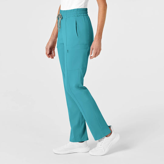 Wink Scrubs Women's High Waist Slim Leg Scrub Pant Teal | scrub-supply.com