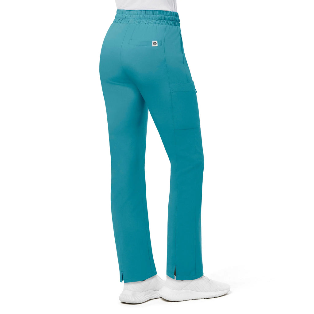 Wink Scrubs Women's High Waist Slim Leg Scrub Pant Teal | scrub-supply.com