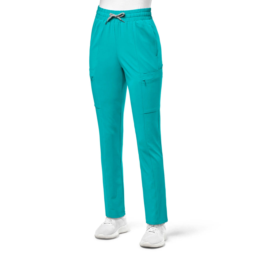 Wink Scrubs Women's High Waist Slim Leg Scrub Pant Teal | scrub-supply.com