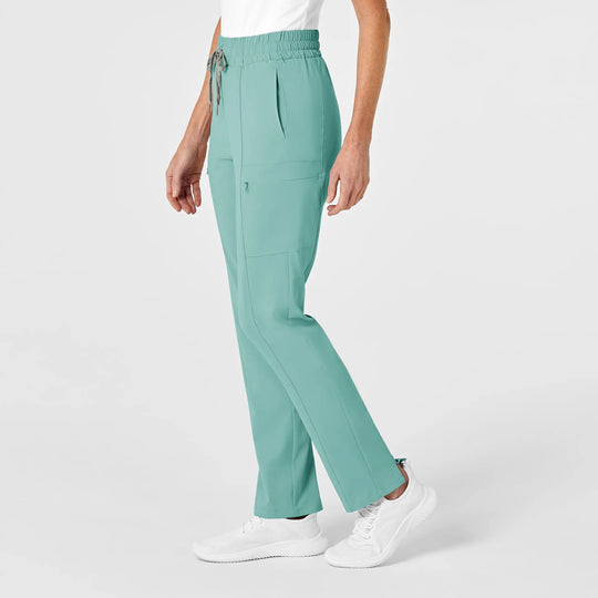 Wink Scrubs Women's High Waist Slim Leg Scrub Pant Turquoise | scrub-supply.com