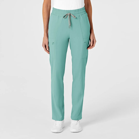Wink Scrubs Women's High Waist Slim Leg Scrub Pant Turquoise | scrub-supply.com