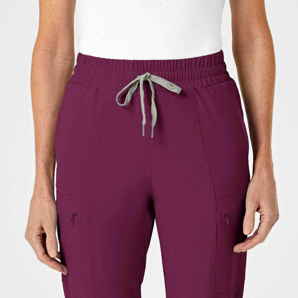 Wink Scrubs Women's High Waist Slim Leg Scrub Pant Wine | scrub-supply.com