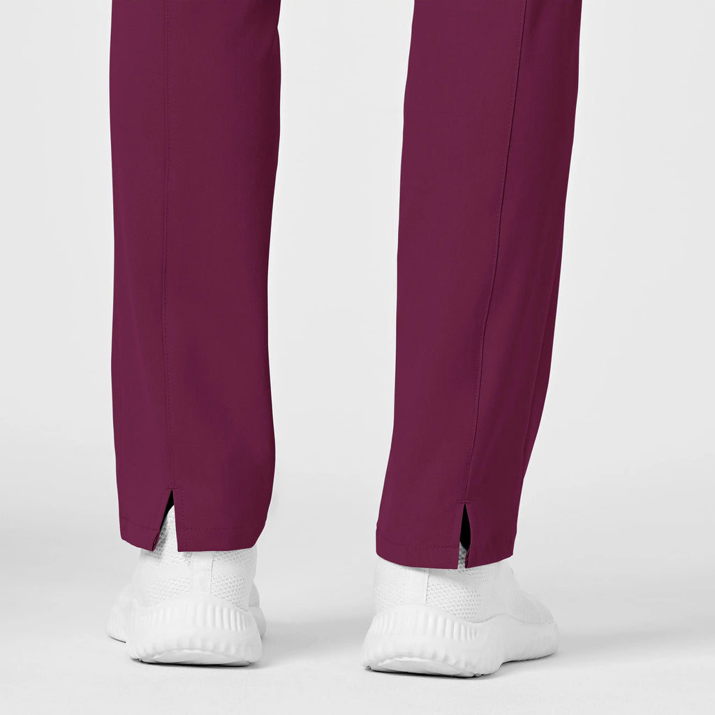 Wink Scrubs Women's High Waist Slim Leg Scrub Pant Wine | scrub-supply.com