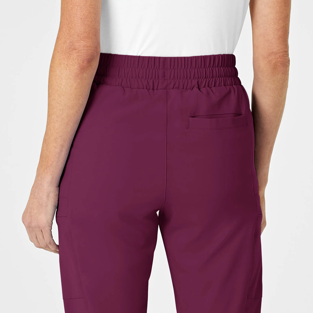 Wink Scrubs Women's High Waist Slim Leg Scrub Pant Wine | scrub-supply.com