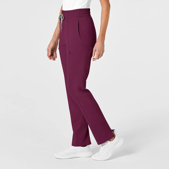 Wink Scrubs Women's High Waist Slim Leg Scrub Pant Wine | scrub-supply.com