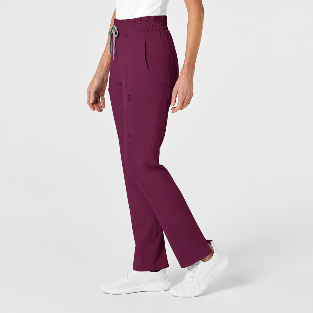 Wink Scrubs Women's High Waist Slim Leg Scrub Pant Wine | scrub-supply.com