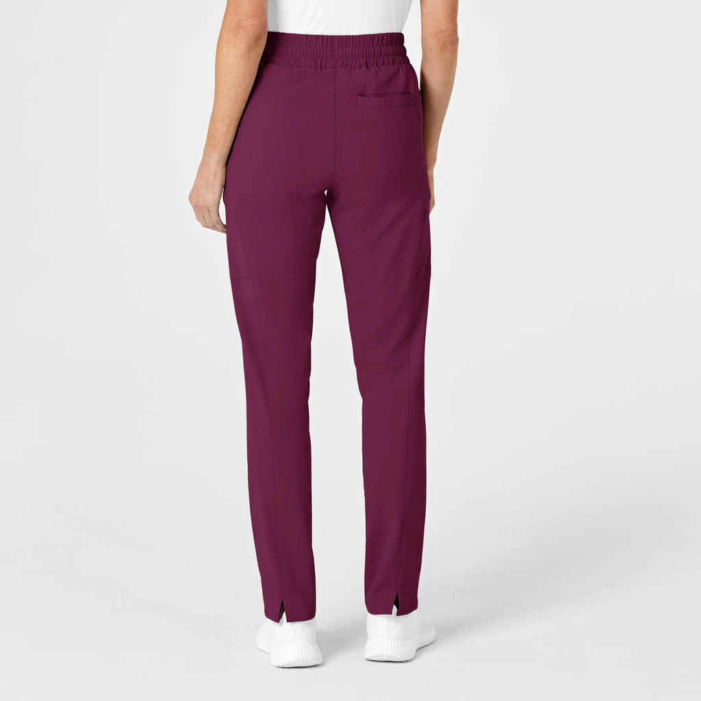 Wink Scrubs Women's High Waist Slim Leg Scrub Pant Wine | scrub-supply.com