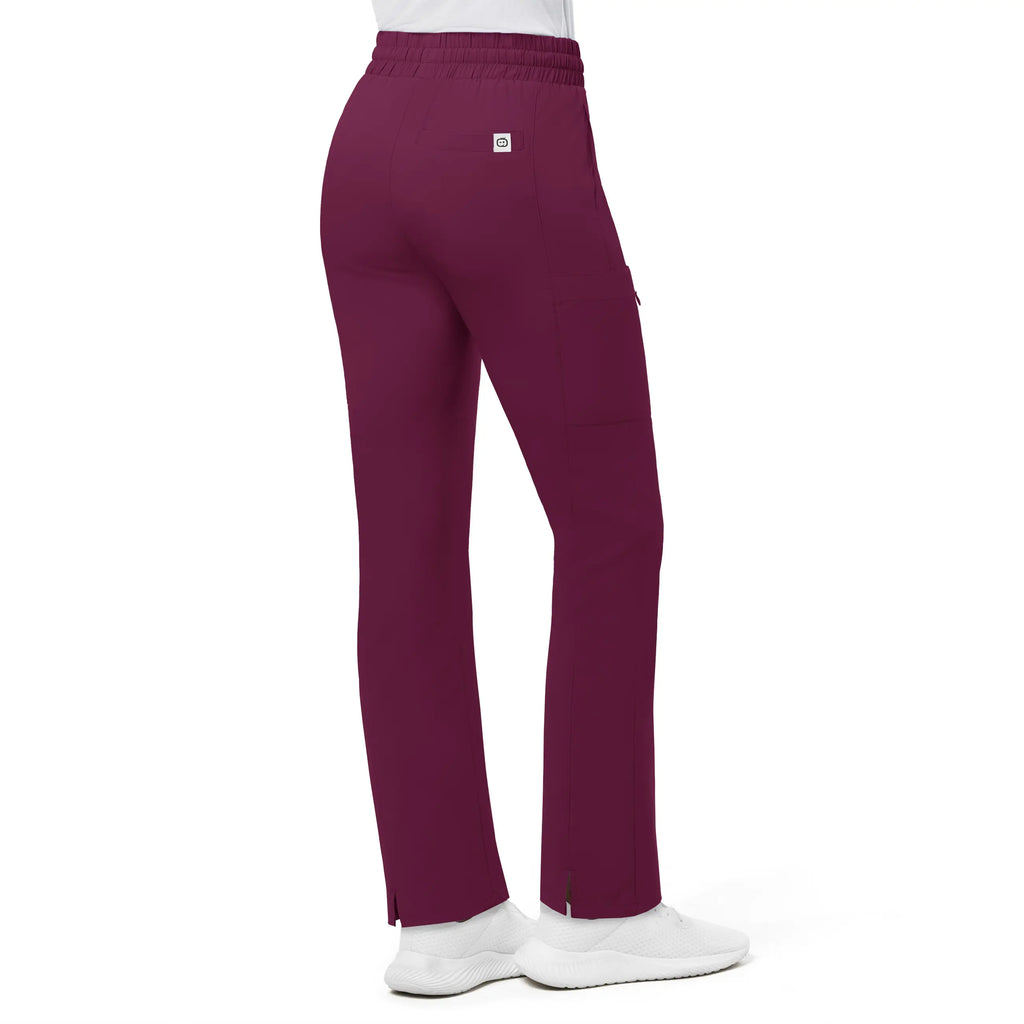 Wink Scrubs Women's High Waist Slim Leg Scrub Pant Wine | scrub-supply.com