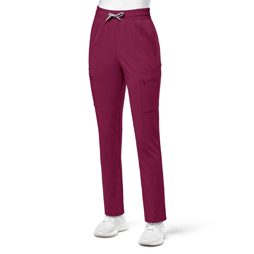 Wink Scrubs Women's High Waist Slim Leg Scrub Pant Wine | scrub-supply.com