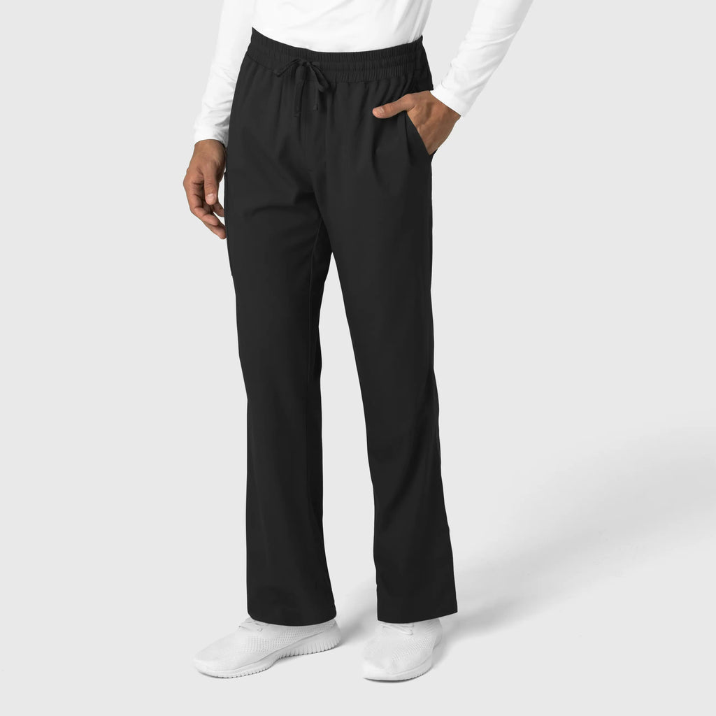 Wink Scrubs Men's Straight Leg Scrub Pant Black | scrub-supply.com