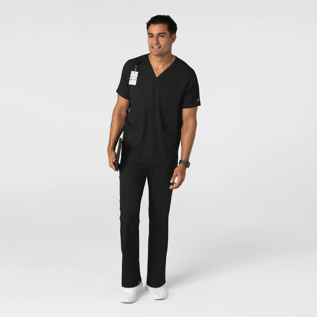 Wink Scrubs Men's Straight Leg Scrub Pant Black | scrub-supply.com