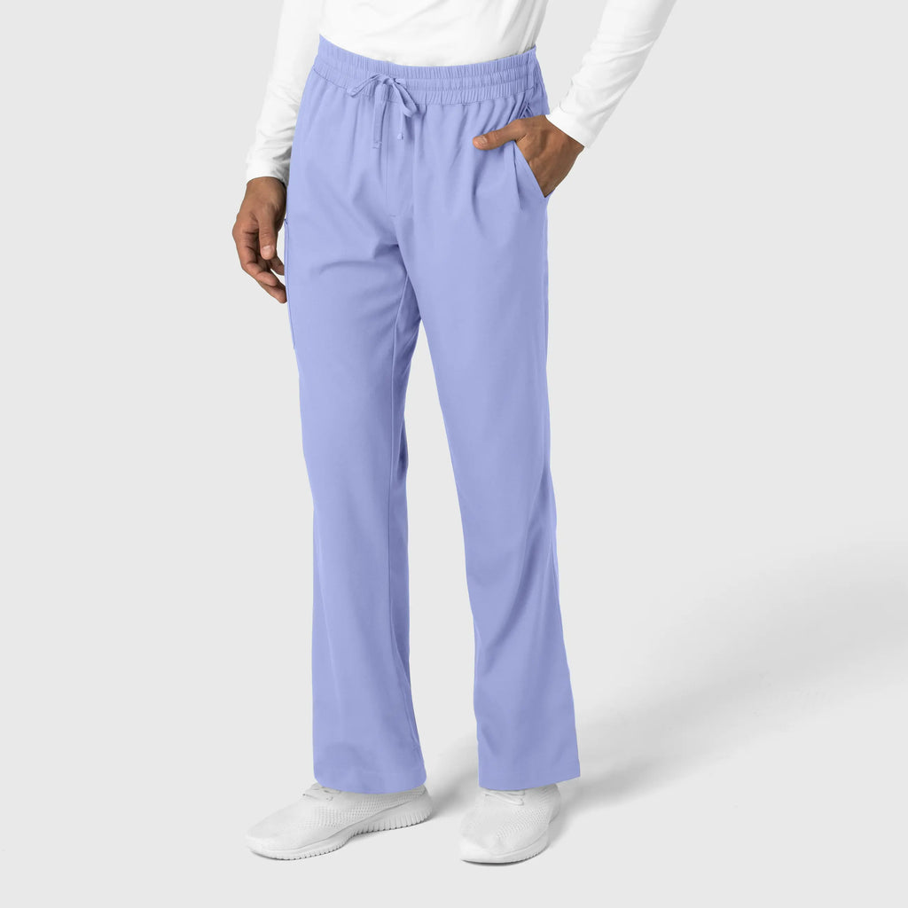 Wink Scrubs Men's Straight Leg Scrub Pant Ceil Blue | scrub-supply.com