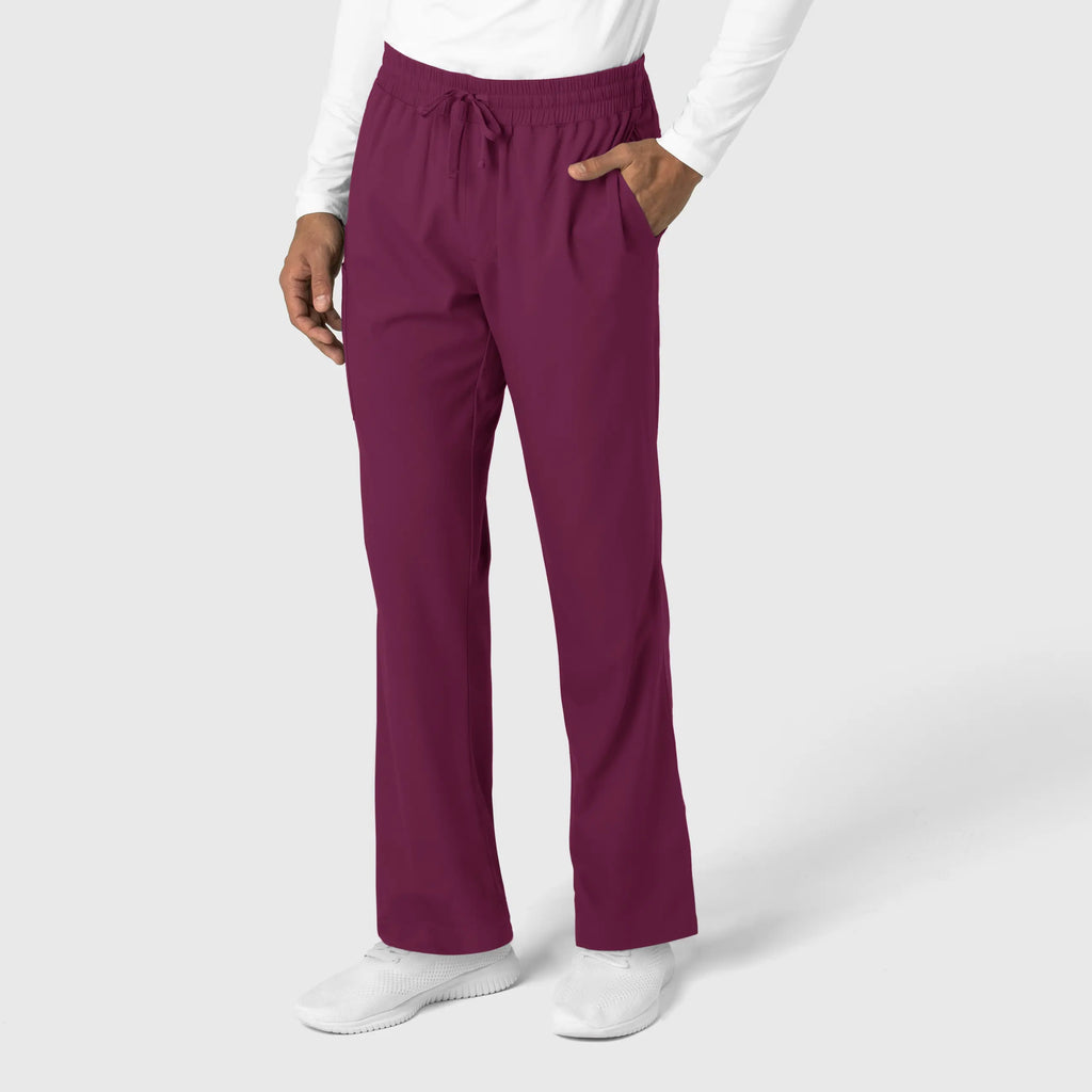 Wink Scrubs Men's Straight Leg Scrub Pant Wine | scrub-supply.com