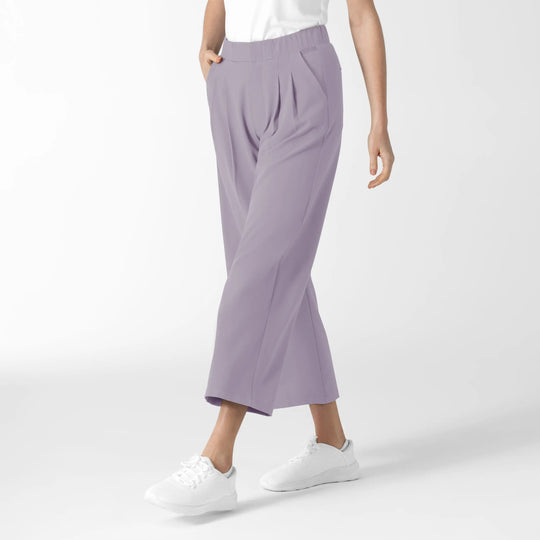 Wink Scrubs Women's Cropped Wide Leg Scrub Trouser Wisteria | scrub-supply.com