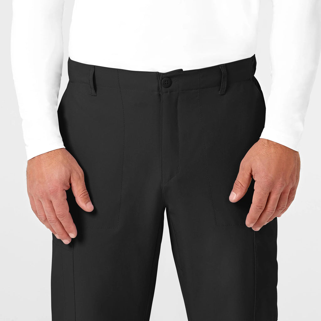 Wink Scrubs Men's Flat Front Cargo Scrub Pant Black | scrub-supply.com