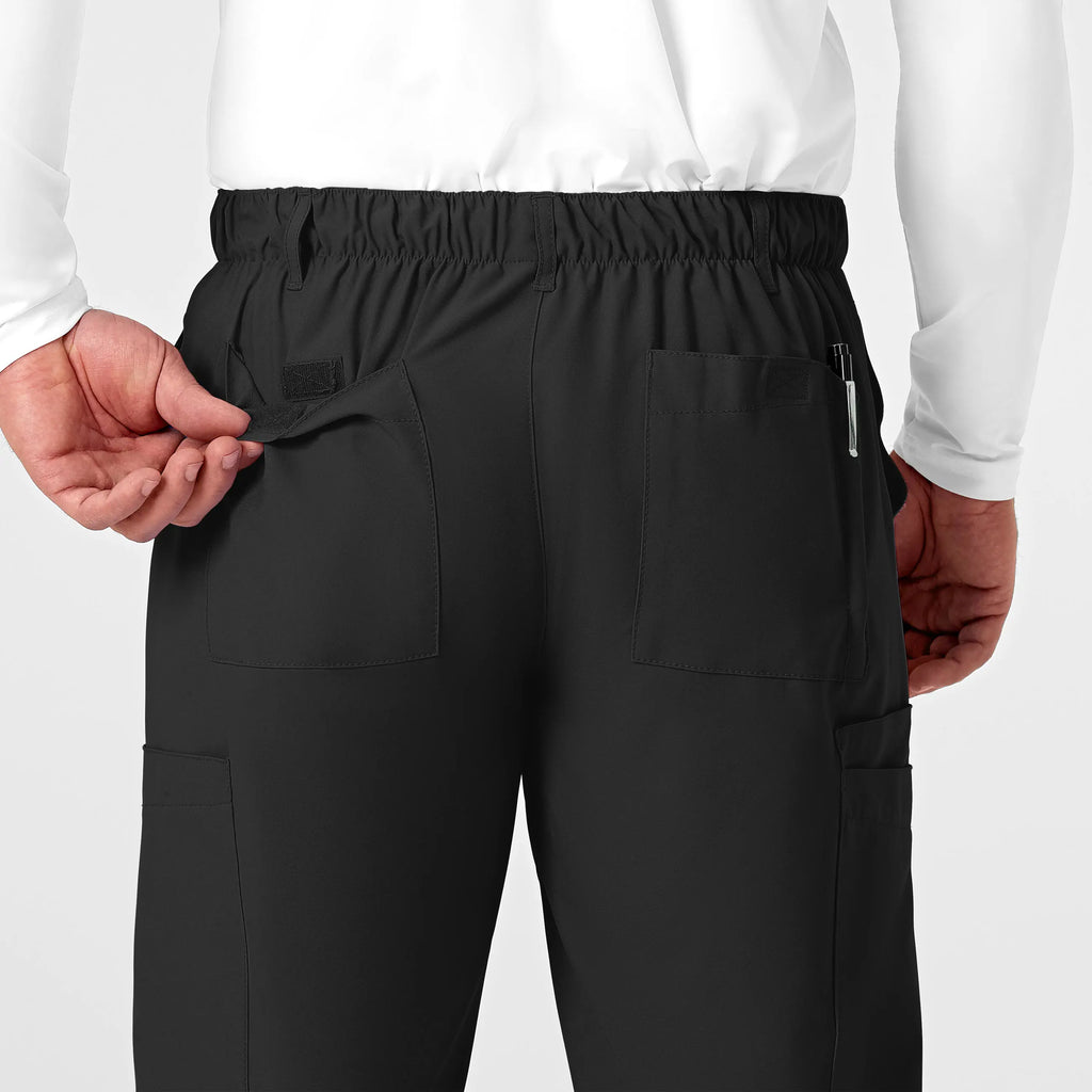 Wink Scrubs Men's Flat Front Cargo Scrub Pant Black | scrub-supply.com